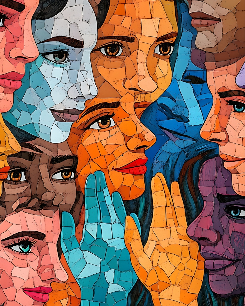 Diverse women mosaic